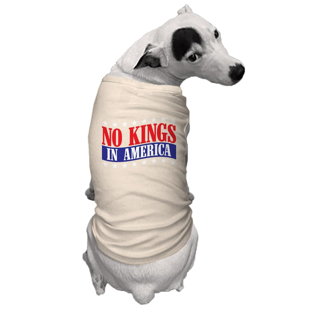 No Kings in America - Political Protest Dog Shirt (Black, Medium)