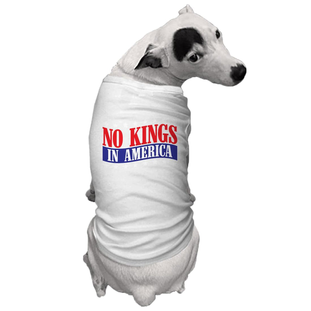 No Kings in America - Political Protest Dog Shirt (Black, Medium)