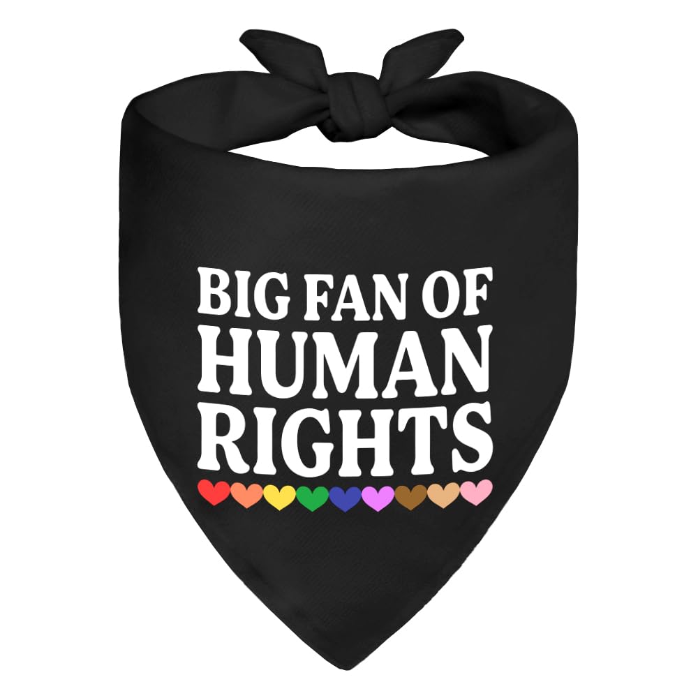 Sit Stay Protest Black Dog Bandana, Protest Theme Pet Scarf Gifts for Activist Pet Owner Progressive Dog Lover Social Justice Advocate, Pup Accessory for Peace Protests Pride Awareness Event