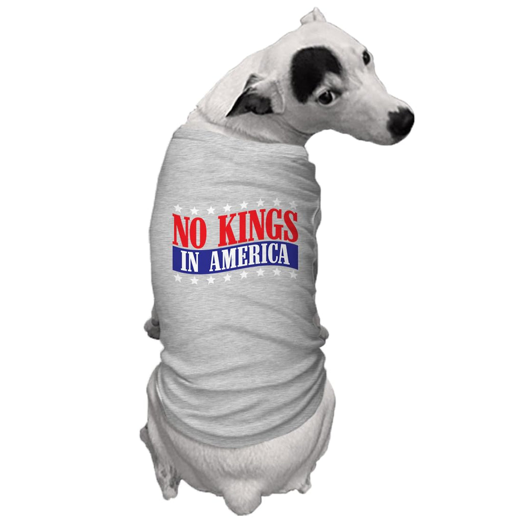 No Kings in America - Political Protest Dog Shirt (Black, Medium)