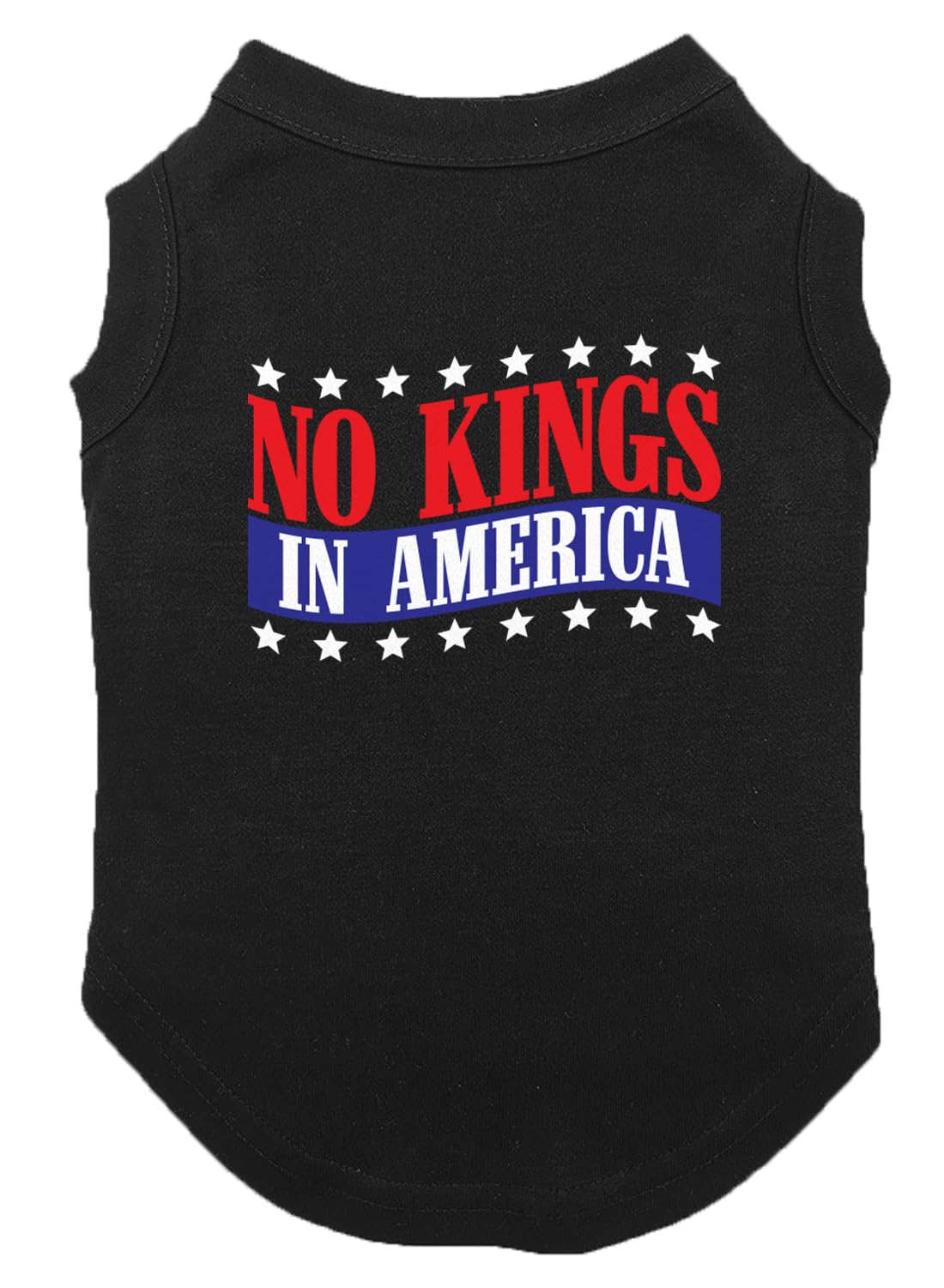 No Kings in America - Political Protest Dog Shirt (Black, Medium)