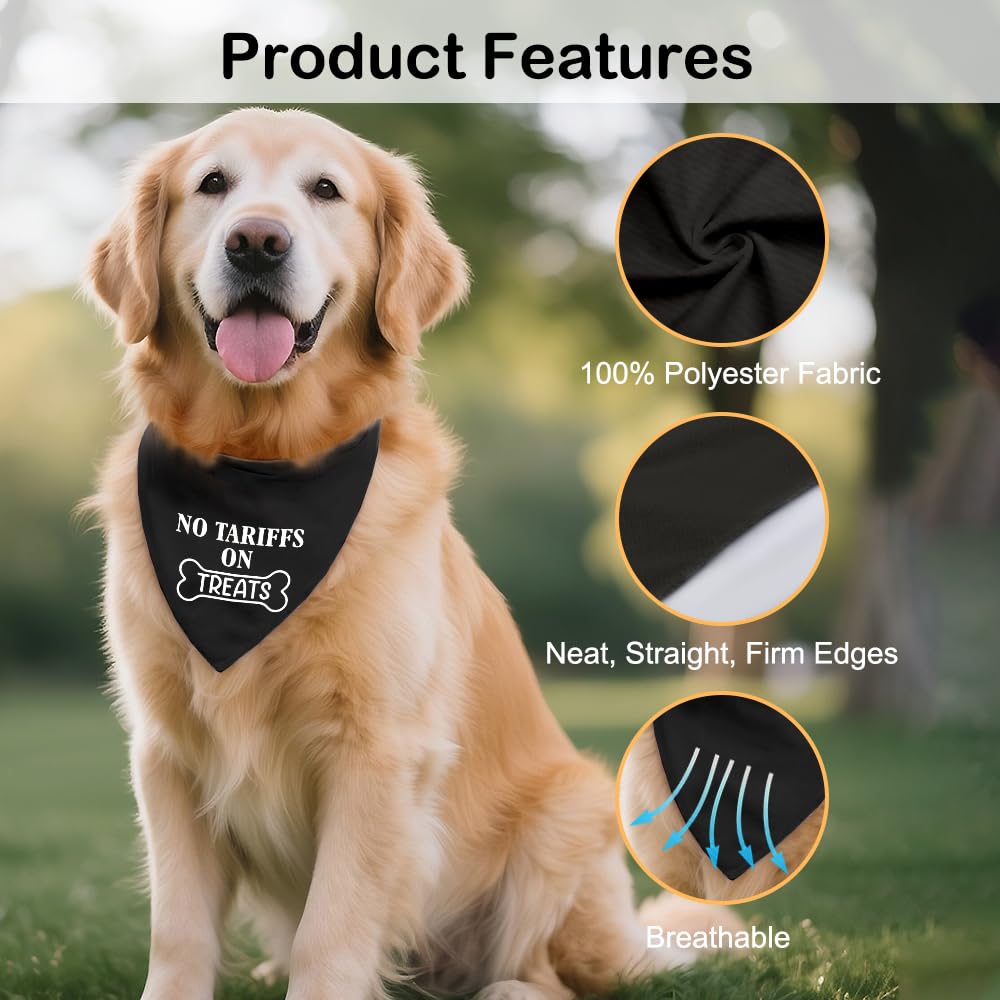 Sit Stay Protest Black Dog Bandana, Protest Theme Pet Scarf Gifts for Activist Pet Owner Progressive Dog Lover Social Justice Advocate, Pup Accessory for Peace Protests Pride Awareness Event