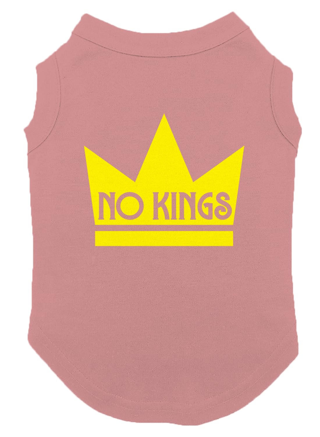 No Kings - Mass Political Protest Crown Dog Shirt (Royal Blue, Large)
