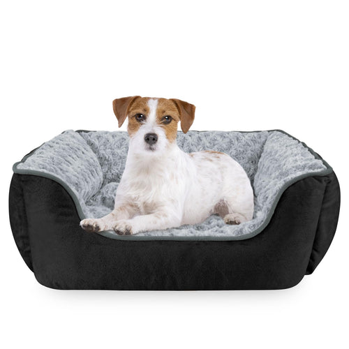 JOEJOY Rectangle Dog Bed for Large Medium Small Dogs - Washable Orthopedic Sofa Bed, Soft Breathable Puppy & Pet Cuddler, Durable Calming Dog Bed with Anti-Slip Bottom, Multiple Sizes, Beige