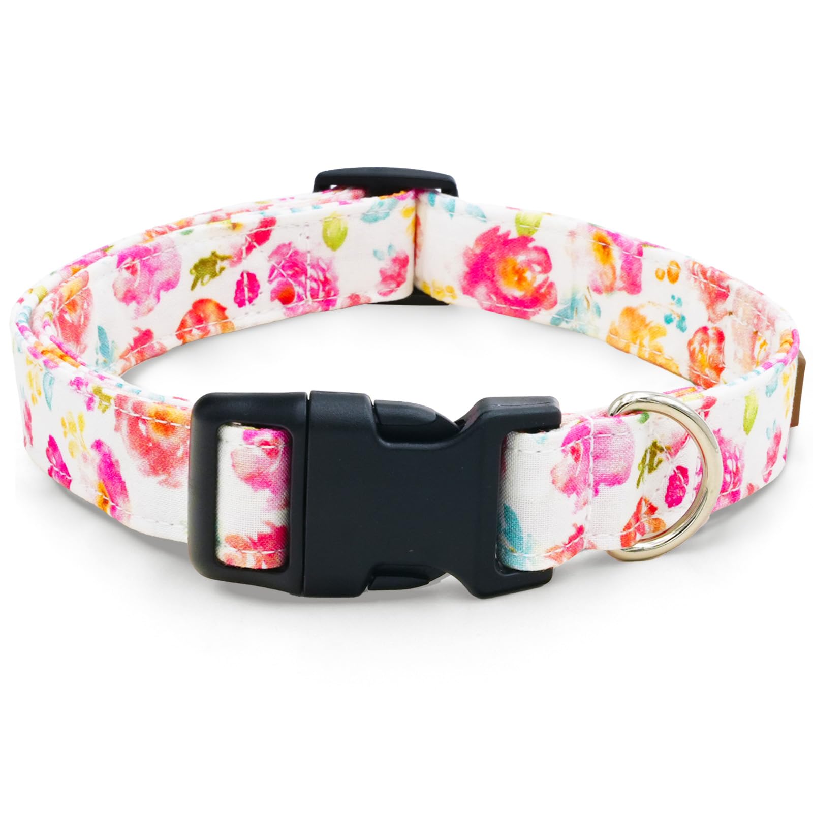 Tunkoo Rainbow Dog Collar, Cute Adjustable Striped Collar for LGBT Pride Month, Dog Collar with Strong Plastic Buckle - for Small Medium Large Pets, S