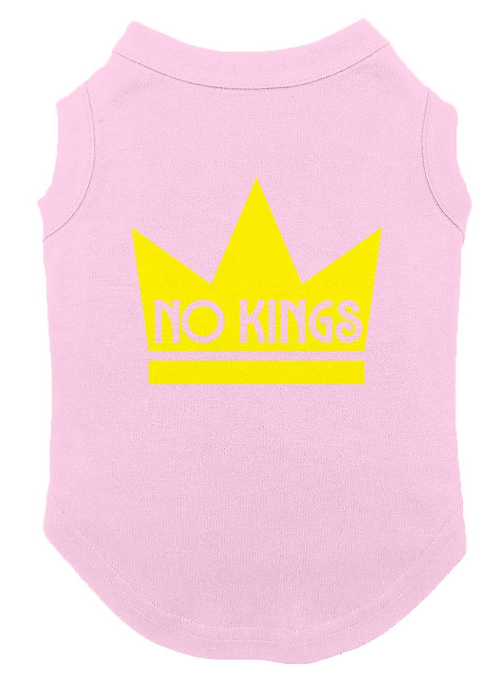 No Kings - Mass Political Protest Crown Dog Shirt (Royal Blue, Large)