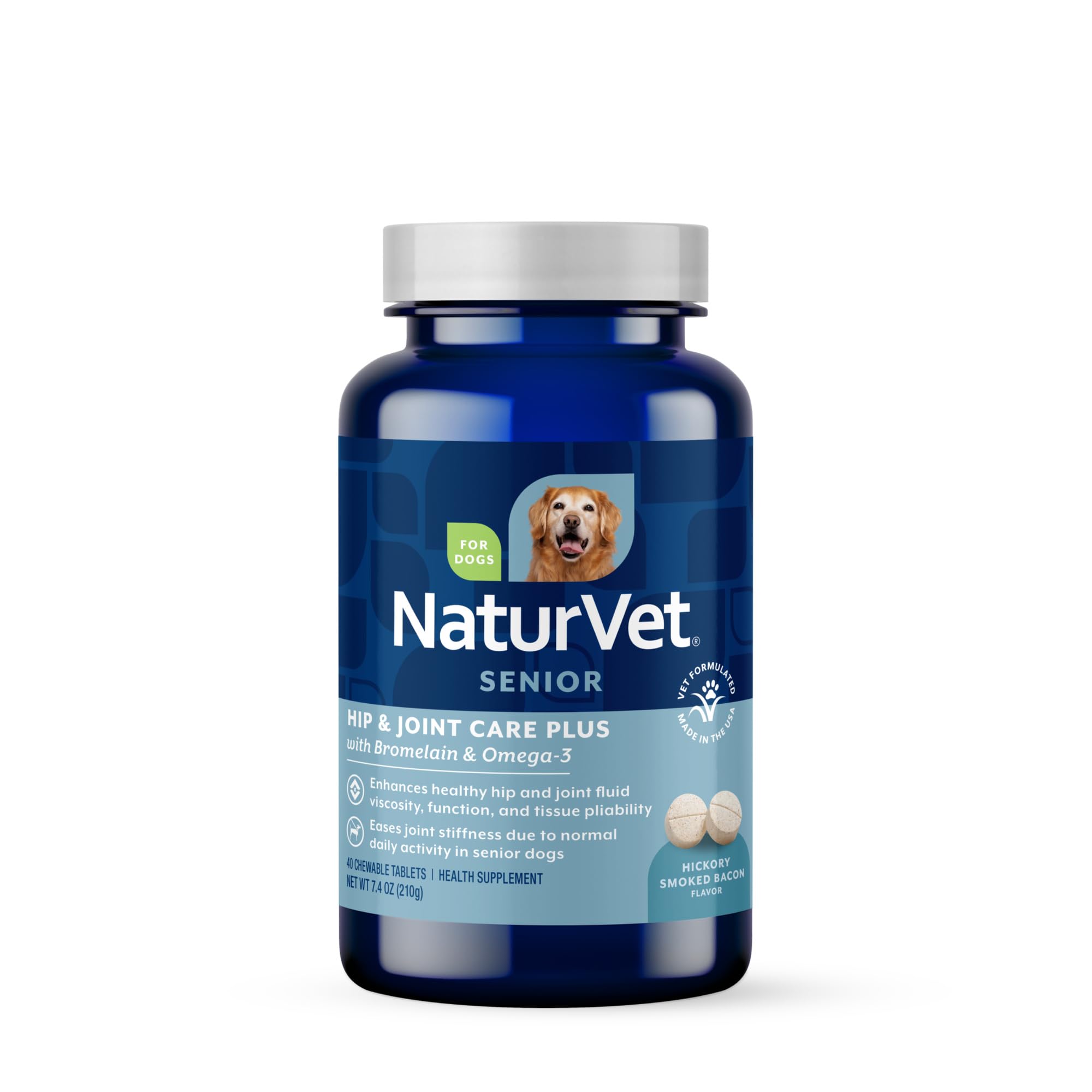 NaturVet – Senior Wellness Hip & Joint Advanced Plus Omegas | Help Support Your Pet’s Healthy Hip & Joint Function | Supports Joints, Cartilage & Connective Tissues | 120 Soft Chews