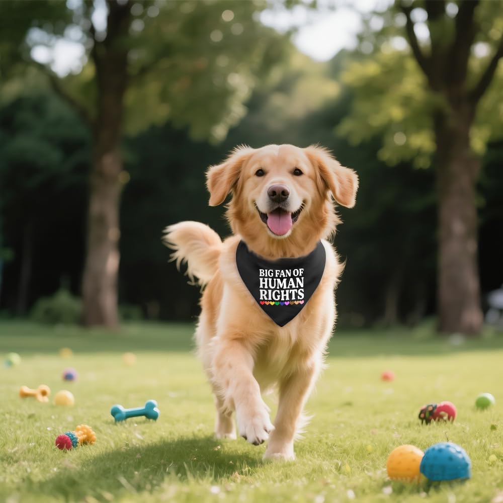 Sit Stay Protest Black Dog Bandana, Protest Theme Pet Scarf Gifts for Activist Pet Owner Progressive Dog Lover Social Justice Advocate, Pup Accessory for Peace Protests Pride Awareness Event