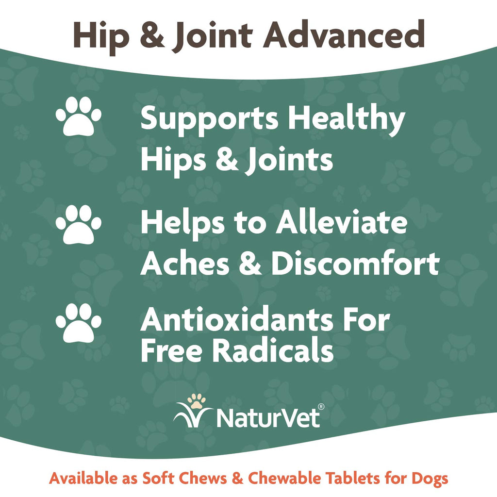 NaturVet – Senior Wellness Hip & Joint Advanced Plus Omegas | Help Support Your Pet’s Healthy Hip & Joint Function | Supports Joints, Cartilage & Connective Tissues | 120 Soft Chews