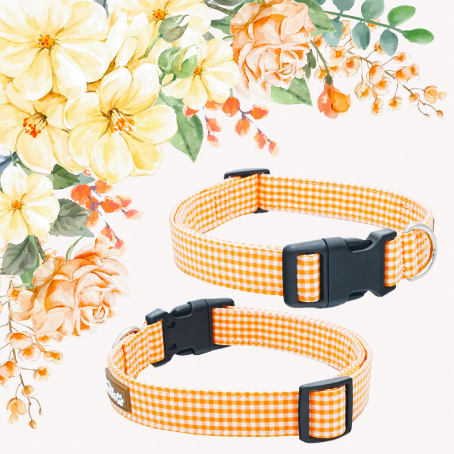 Tunkoo Rainbow Dog Collar, Cute Adjustable Striped Collar for LGBT Pride Month, Dog Collar with Strong Plastic Buckle - for Small Medium Large Pets, S