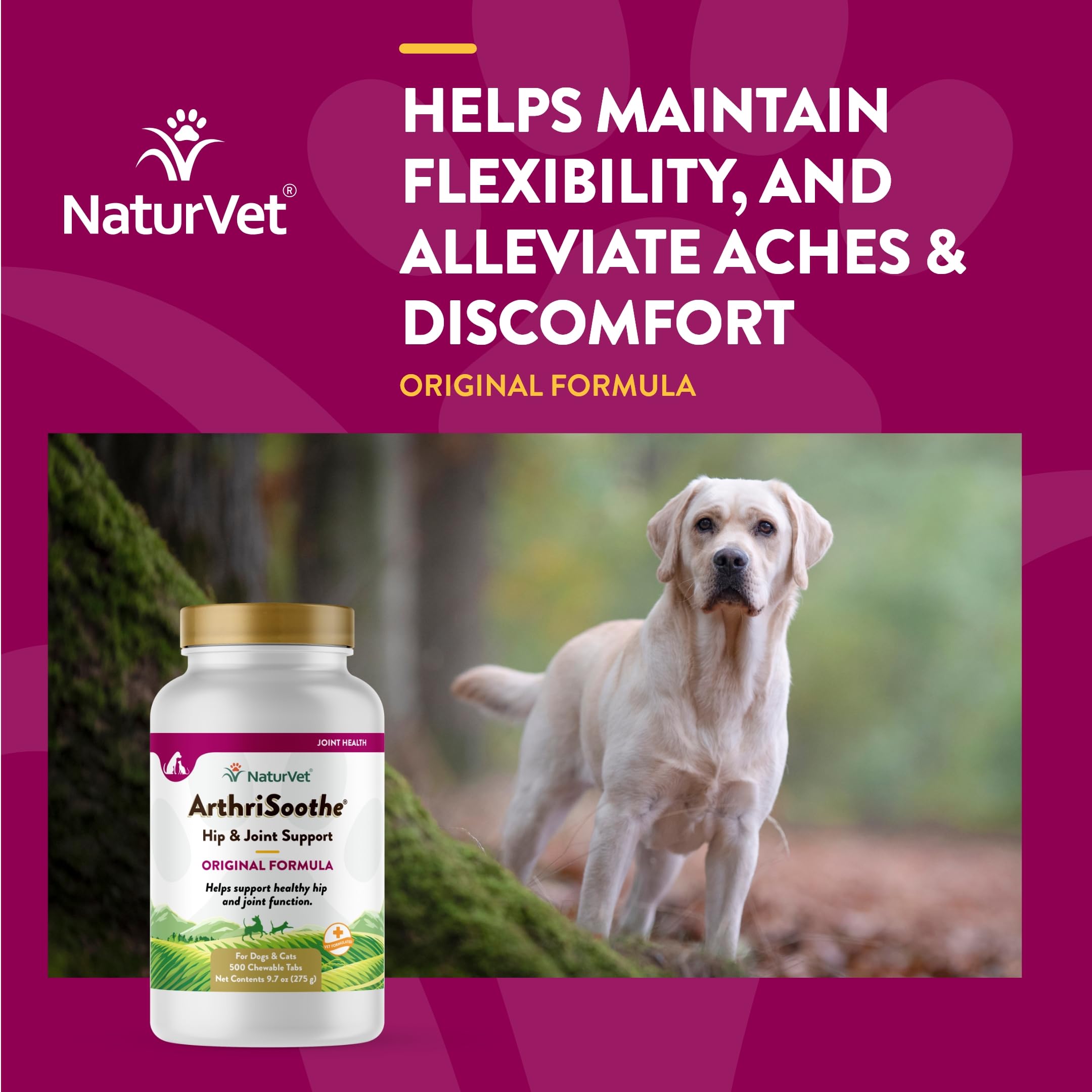 NaturVet – Senior Wellness Hip & Joint Advanced Plus Omegas | Help Support Your Pet’s Healthy Hip & Joint Function | Supports Joints, Cartilage & Connective Tissues | 120 Soft Chews