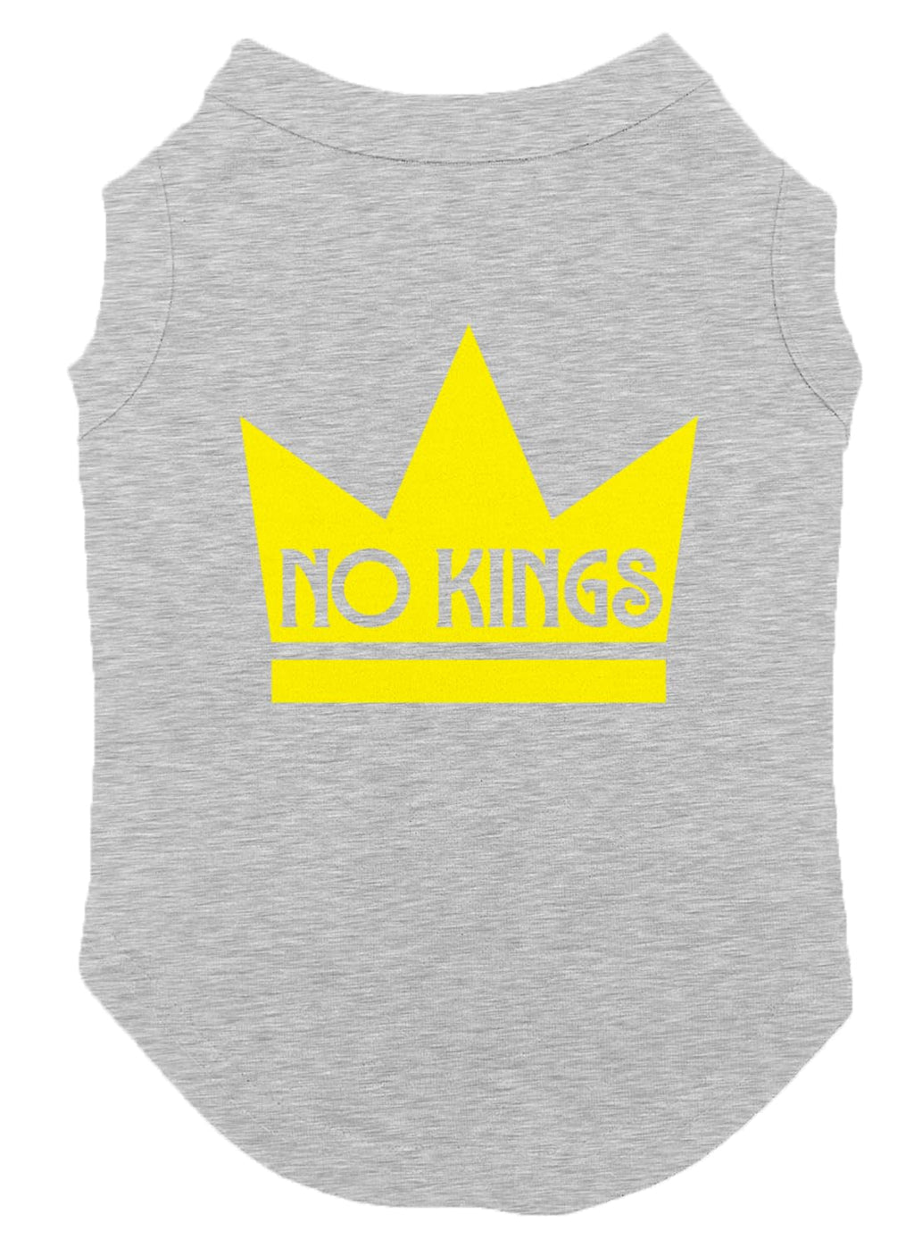 No Kings - Mass Political Protest Crown Dog Shirt (Royal Blue, Large)