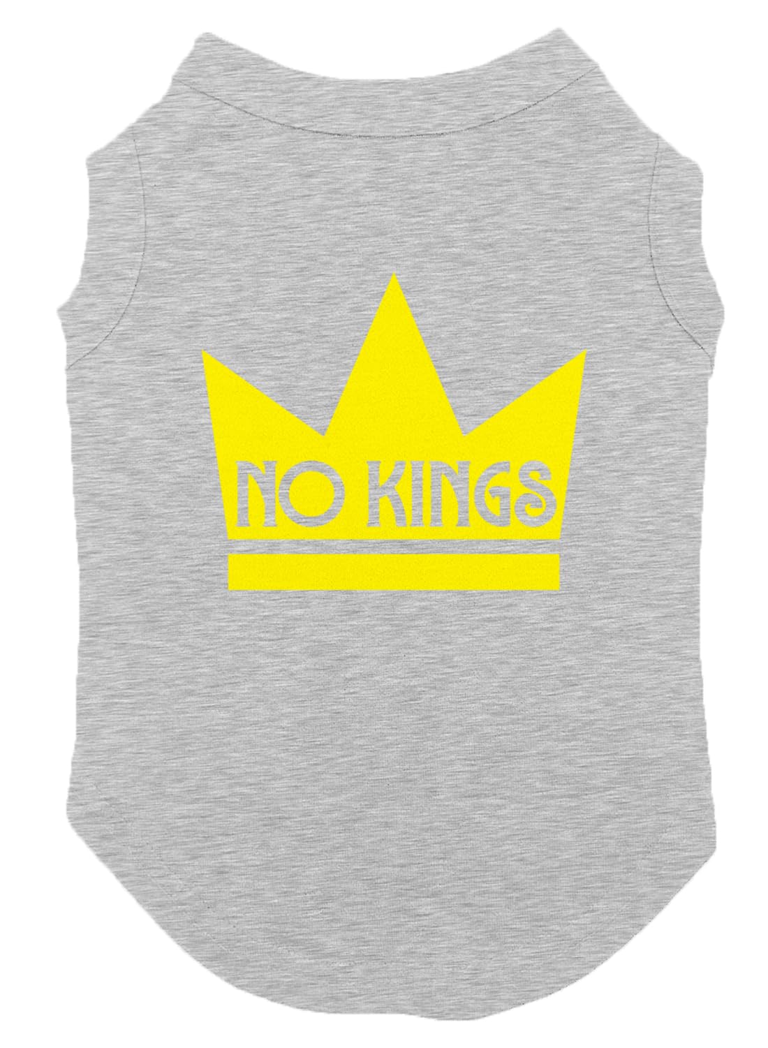 No Kings - Mass Political Protest Crown Dog Shirt (Royal Blue, Large)