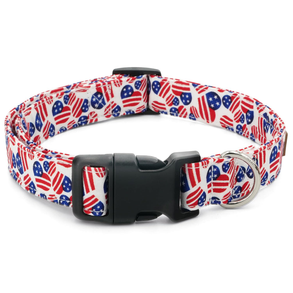 Tunkoo Rainbow Dog Collar, Cute Adjustable Striped Collar for LGBT Pride Month, Dog Collar with Strong Plastic Buckle - for Small Medium Large Pets, S