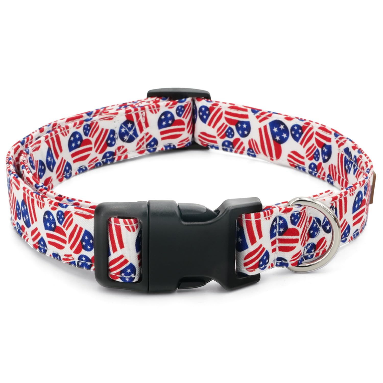 Tunkoo Rainbow Dog Collar, Cute Adjustable Striped Collar for LGBT Pride Month, Dog Collar with Strong Plastic Buckle - for Small Medium Large Pets, S
