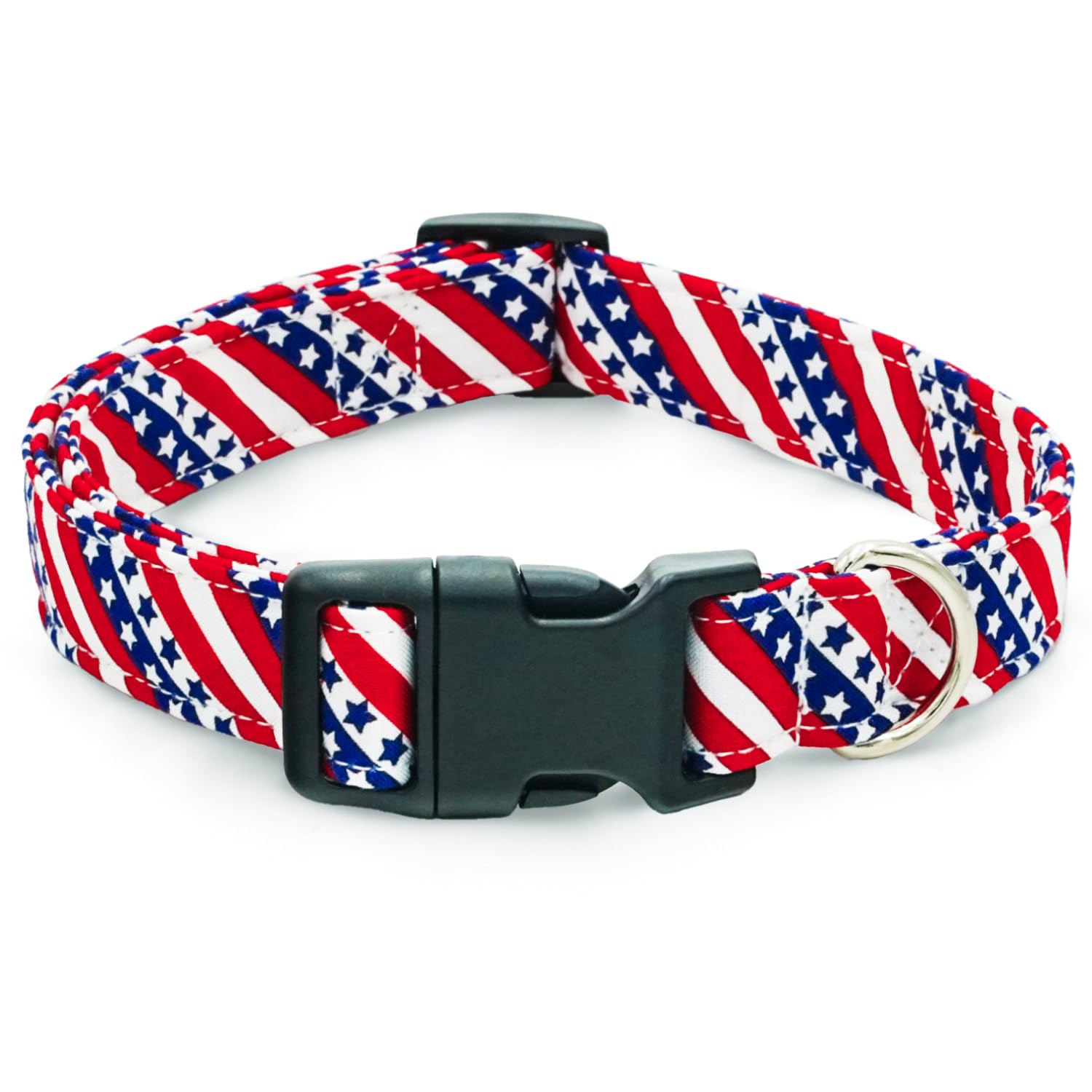 Tunkoo Rainbow Dog Collar, Cute Adjustable Striped Collar for LGBT Pride Month, Dog Collar with Strong Plastic Buckle - for Small Medium Large Pets, S