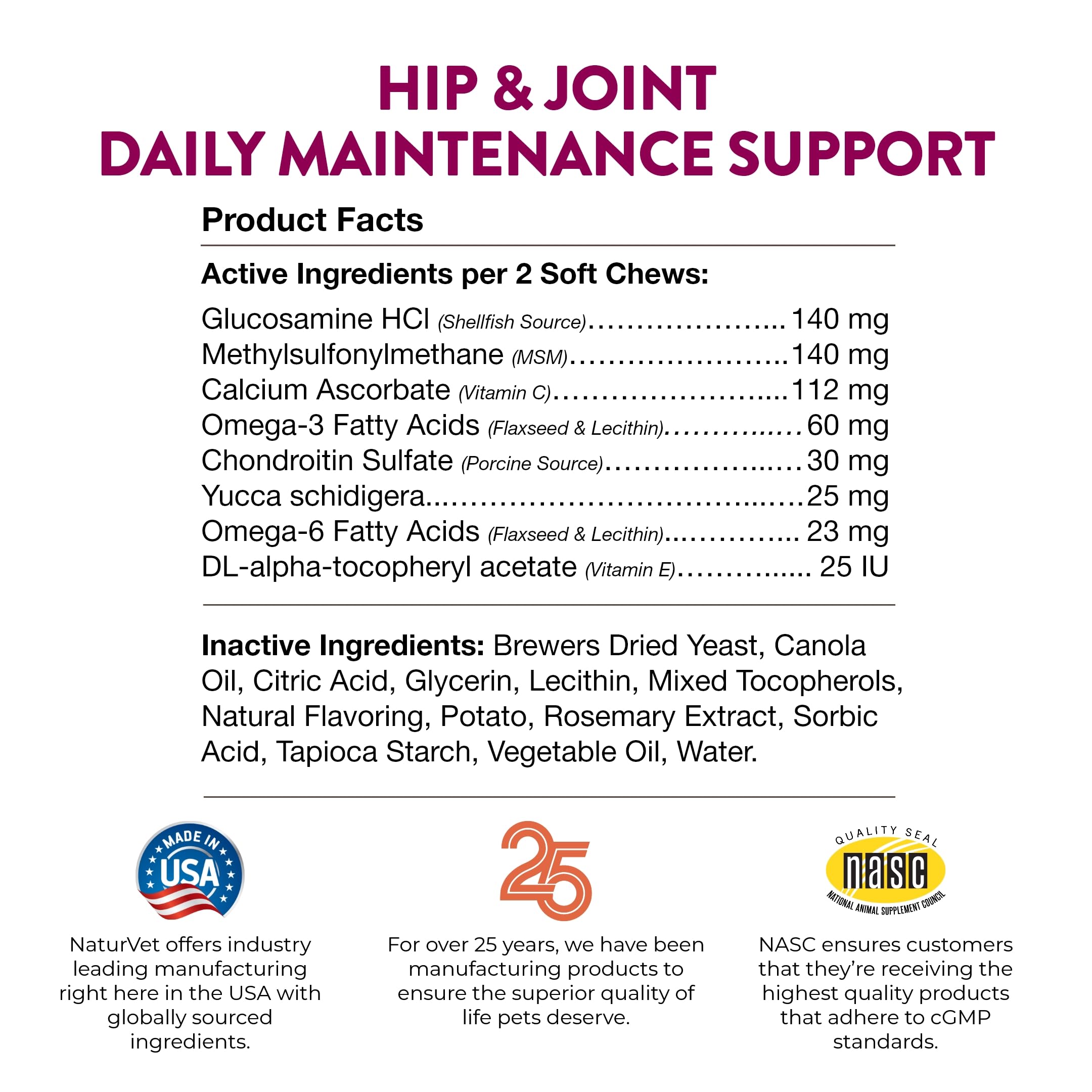 NaturVet – Senior Wellness Hip & Joint Advanced Plus Omegas | Help Support Your Pet’s Healthy Hip & Joint Function | Supports Joints, Cartilage & Connective Tissues | 120 Soft Chews