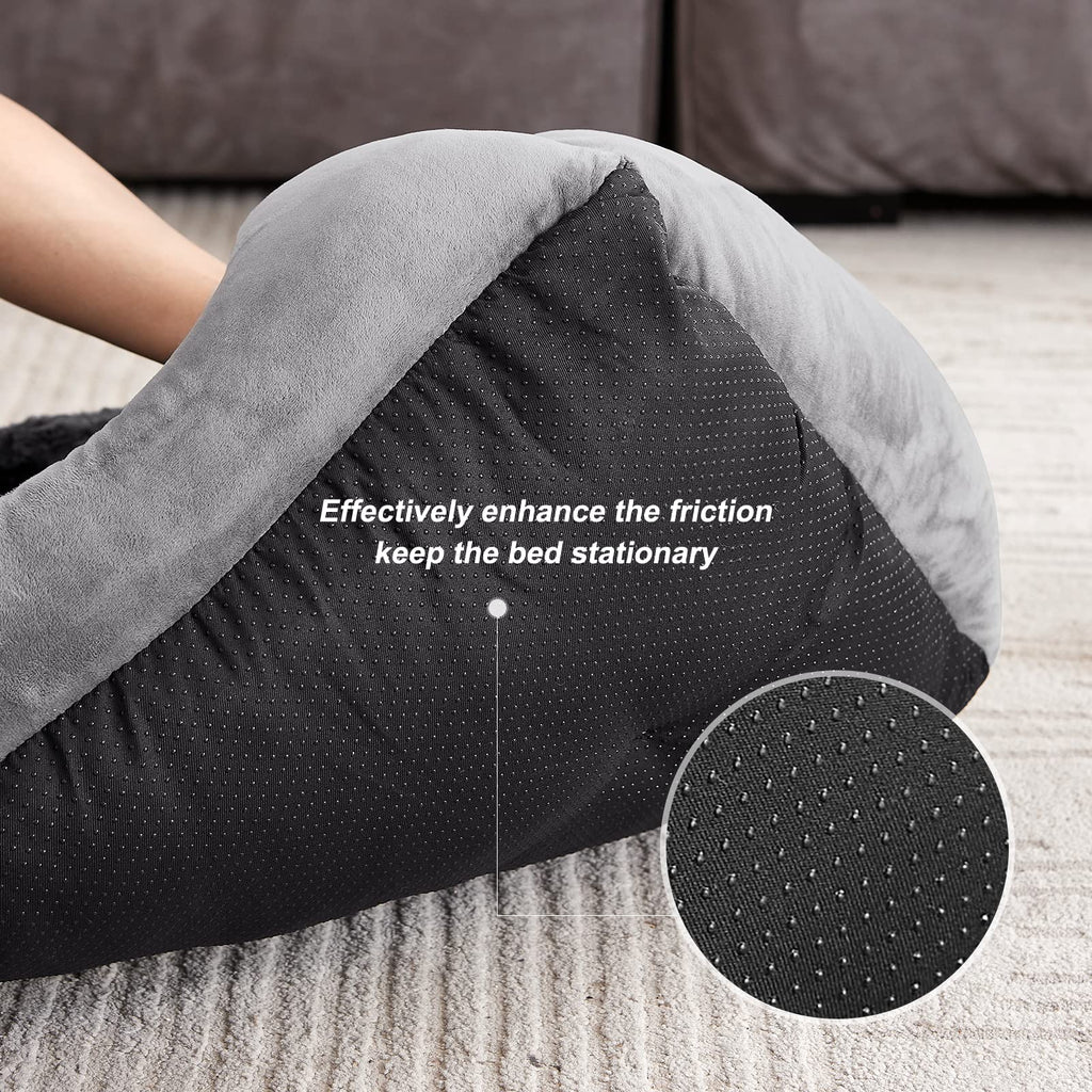 JOEJOY Rectangle Dog Bed for Large Medium Small Dogs - Washable Orthopedic Sofa Bed, Soft Breathable Puppy & Pet Cuddler, Durable Calming Dog Bed with Anti-Slip Bottom, Multiple Sizes, Beige