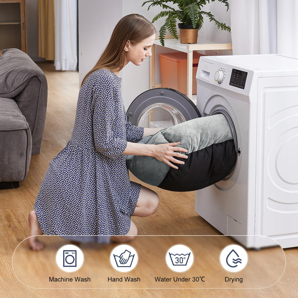 JOEJOY Rectangle Dog Bed for Large Medium Small Dogs - Washable Orthopedic Sofa Bed, Soft Breathable Puppy & Pet Cuddler, Durable Calming Dog Bed with Anti-Slip Bottom, Multiple Sizes, Beige