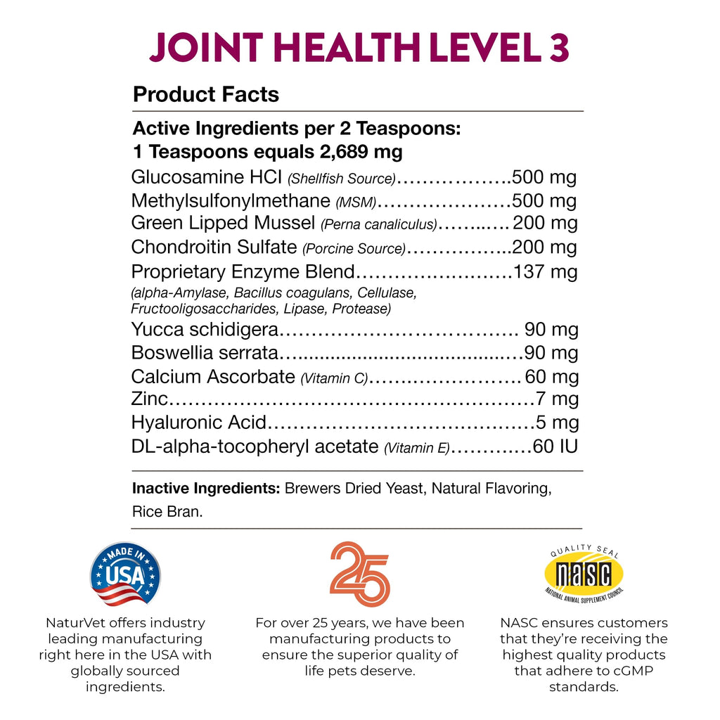 NaturVet – Senior Wellness Hip & Joint Advanced Plus Omegas | Help Support Your Pet’s Healthy Hip & Joint Function | Supports Joints, Cartilage & Connective Tissues | 120 Soft Chews