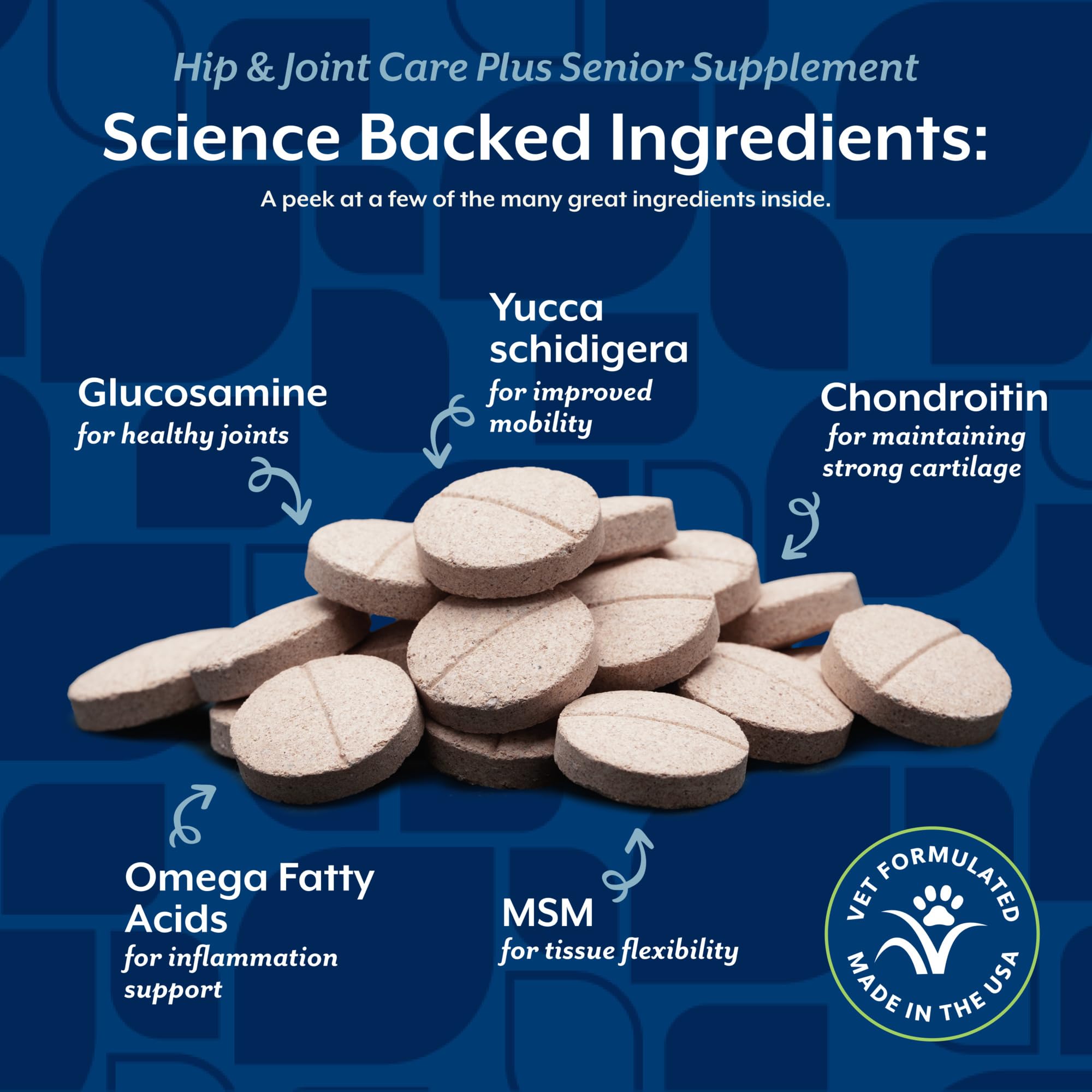 NaturVet – Senior Wellness Hip & Joint Advanced Plus Omegas | Help Support Your Pet’s Healthy Hip & Joint Function | Supports Joints, Cartilage & Connective Tissues | 120 Soft Chews