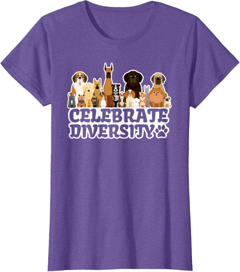 Funny Dog Lover | 'Celebrate Diversity' | Cute Dog T-Shirt