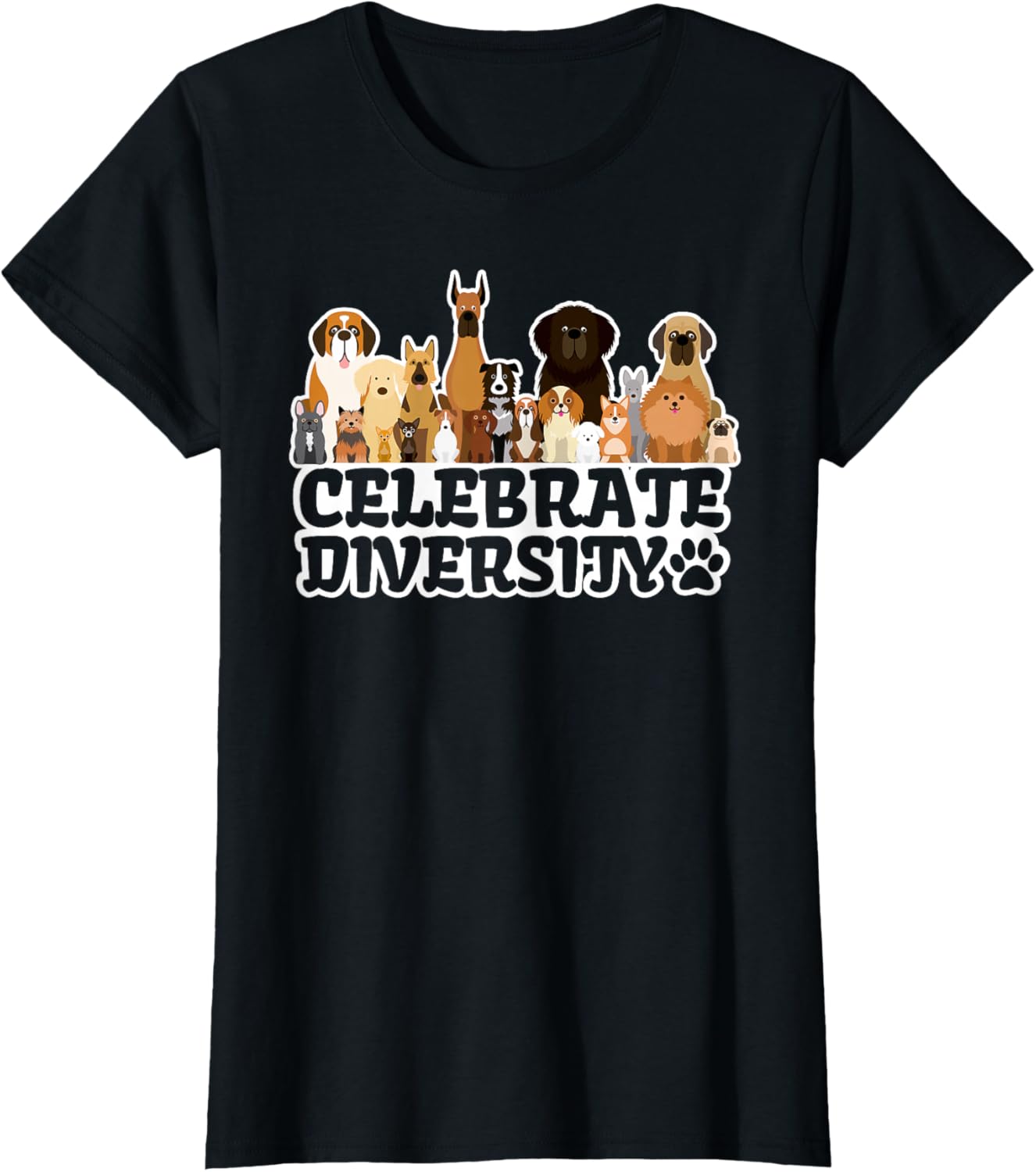 Funny Dog Lover | 'Celebrate Diversity' | Cute Dog T-Shirt