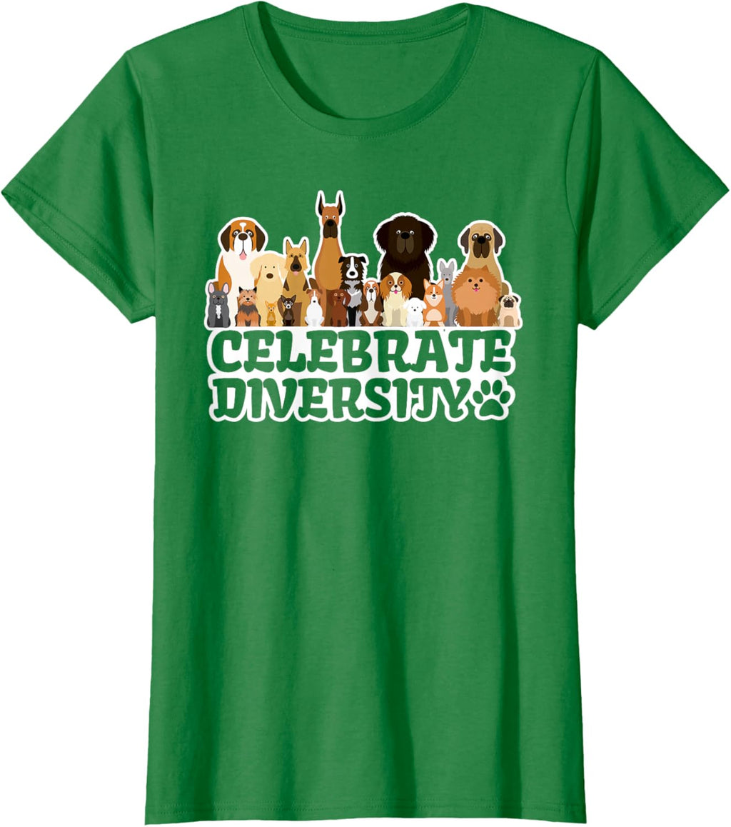 Funny Dog Lover | 'Celebrate Diversity' | Cute Dog T-Shirt